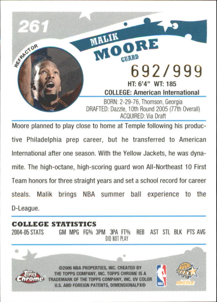 Tarjetas de inserto paralelo ""Refractores"" de baloncesto Topps cromadas 2005-06 - Imagen 62 de 98