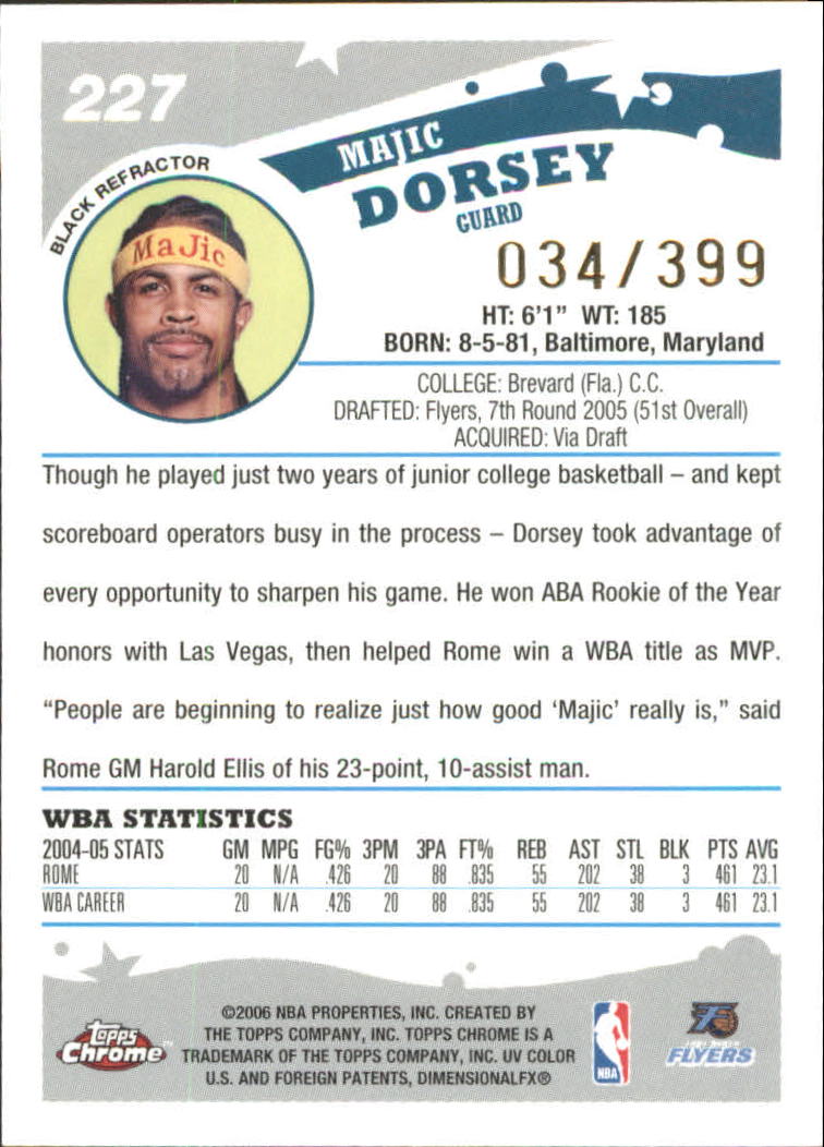 Tarjetas de inserto paralelo ""Refractores"" de baloncesto Topps cromadas 2005-06 - Imagen 88 de 98