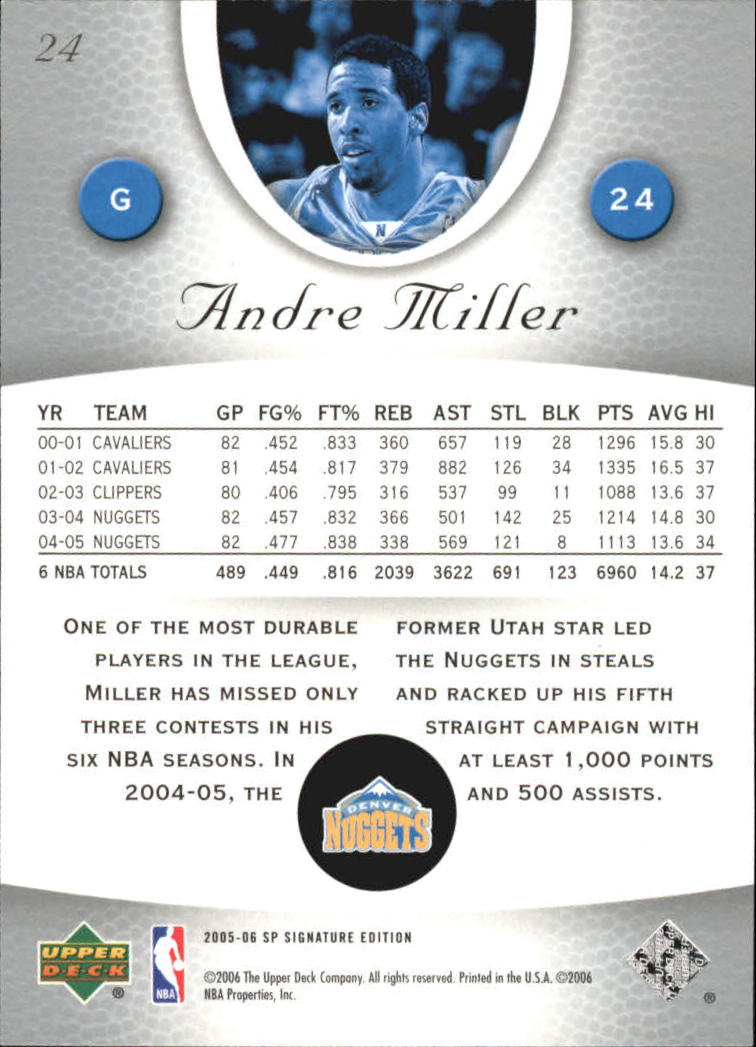 2005-06 SP Signature Edition Basketball YOU PICK - Picture 17 of 113