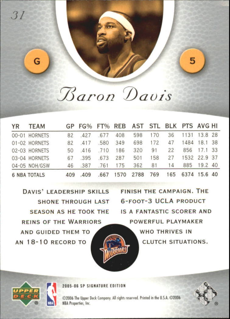 2005-06 SP Signature Edition Basketball YOU PICK - Picture 25 of 113