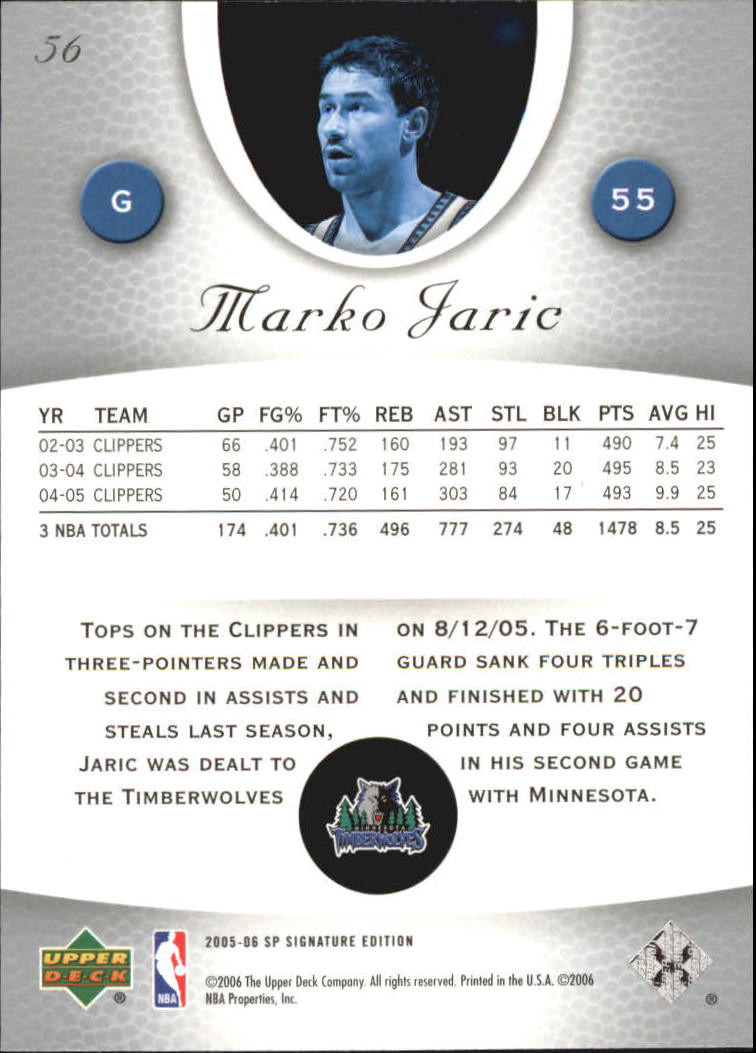 2005-06 SP Signature Edition Basketball YOU PICK - Picture 45 of 113