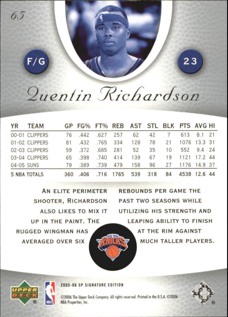 2005-06 SP Signature Edition Basketball YOU PICK - Picture 49 of 113