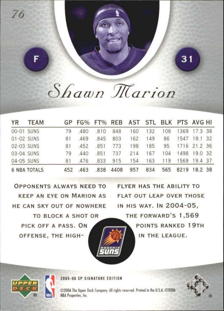 2005-06 SP Signature Edition Basketball YOU PICK - Picture 55 of 113
