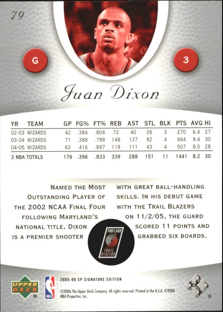 2005-06 SP Signature Edition Basketball YOU PICK - Picture 57 of 113