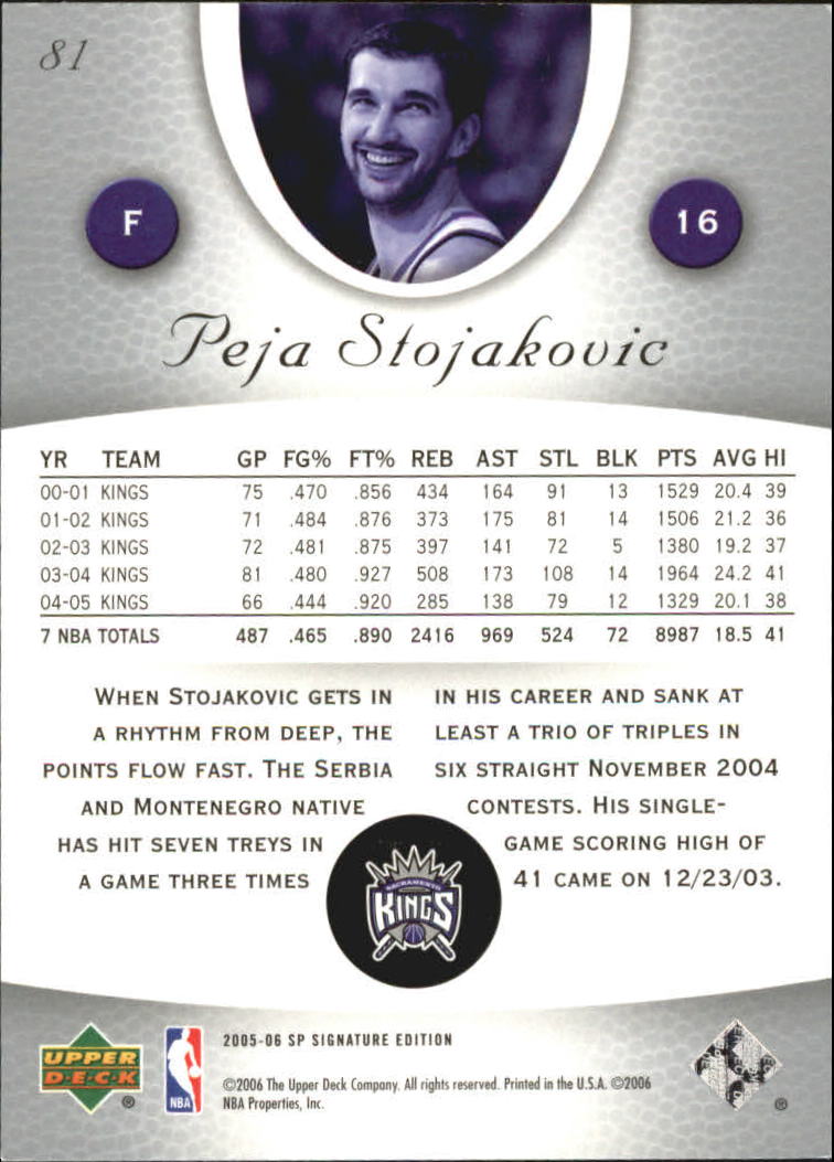 2005-06 SP Signature Edition Basketball YOU PICK - Picture 59 of 113