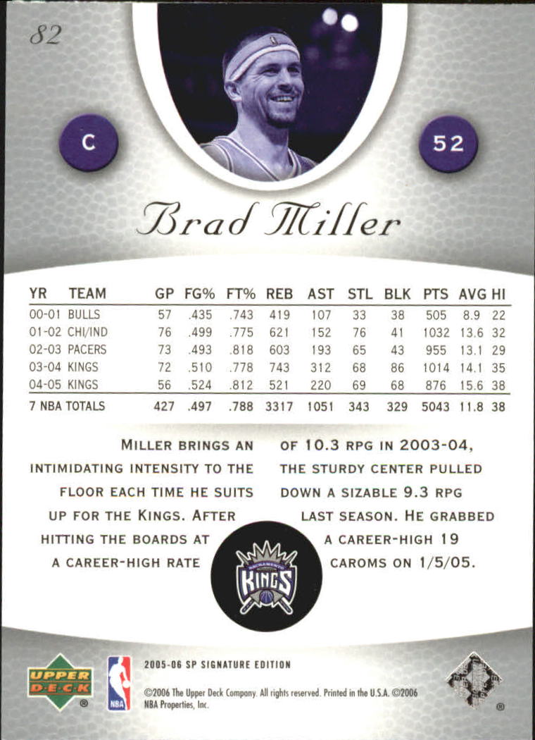 2005-06 SP Signature Edition Basketball YOU PICK - Picture 61 of 113