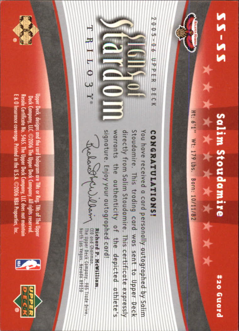 2005-06 Upper Deck Trilogy Basketball Signs of Stardom AUTO You Pick - Picture 22 of 26