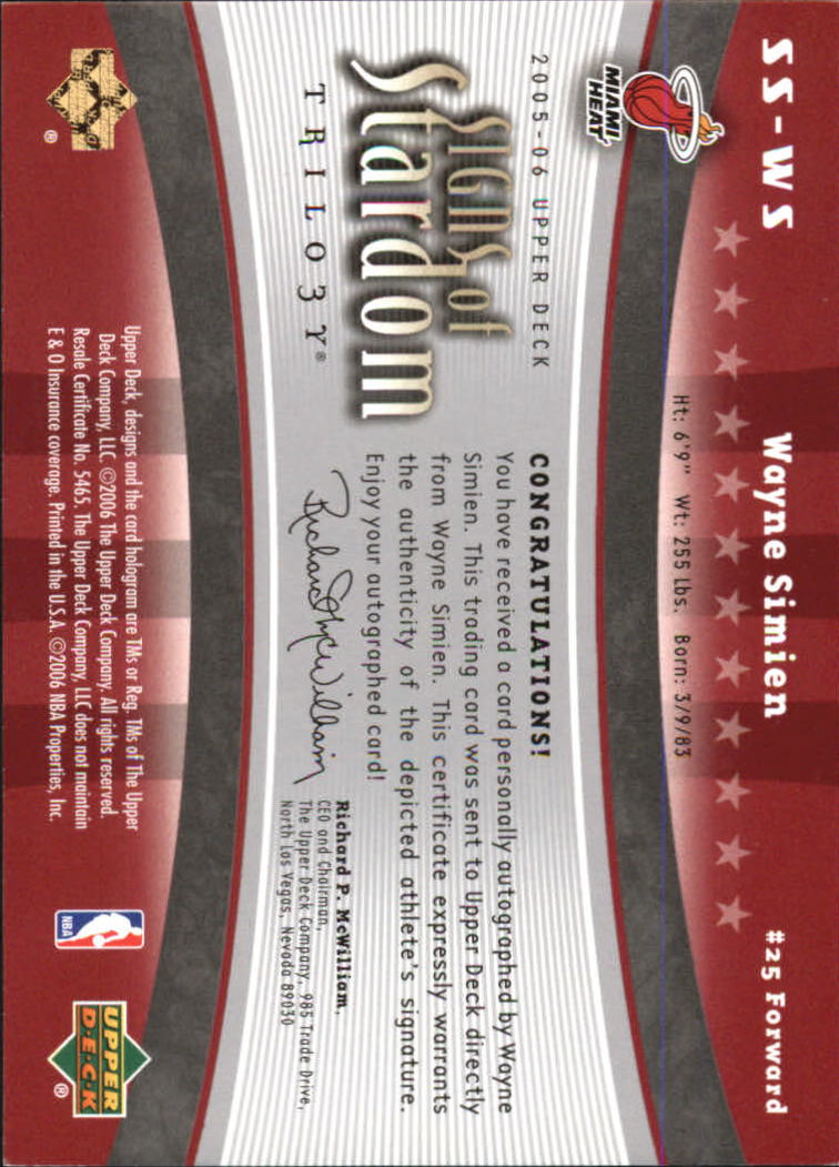 2005-06 Upper Deck Trilogy Basketball Signs of Stardom AUTO You Pick - Picture 24 of 26