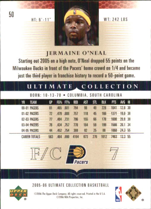 2005/2006 Ultimate Collection (Upper Deck) Basketball - Picture 11 of 27