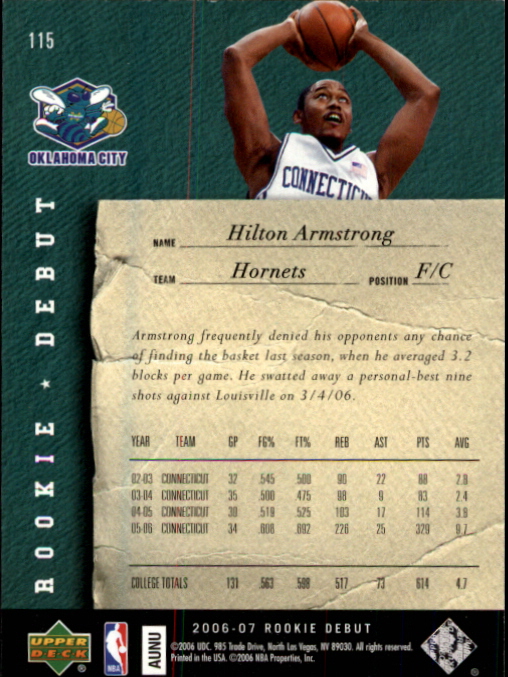2006/2007 Rookie Debut (Upper Deck) Basketball - Picture 41 of 61