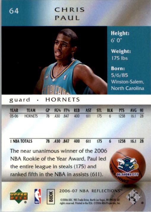 2006/2007 Reflections (Upper Deck) Basketball - Picture 39 of 90