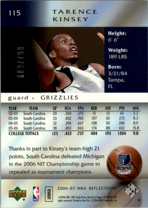 2006/2007 Reflections (Upper Deck) Basketball - Picture 60 of 90