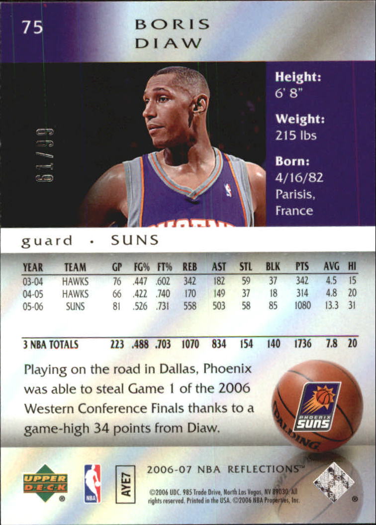 2006/2007 Reflections (Upper Deck) Basketball - Picture 70 of 90