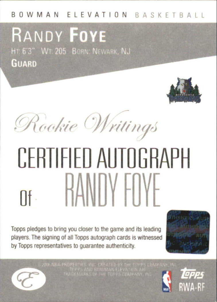 2006-07 Bowman Elevation Basketball Rookie Writing Autographs AUTO You Pick - Picture 19 of 29