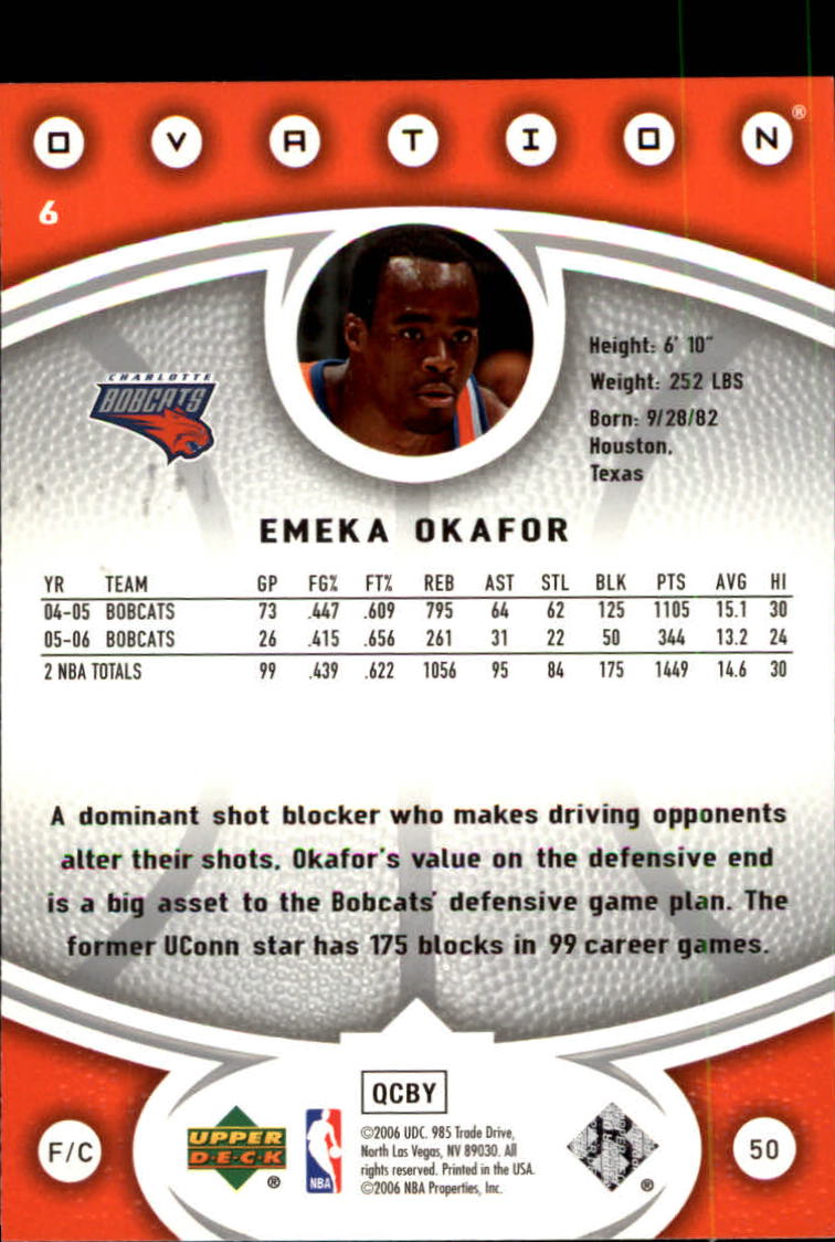 2006/2007 Ovation (Upper Deck) Basketball - Picture 217 of 227