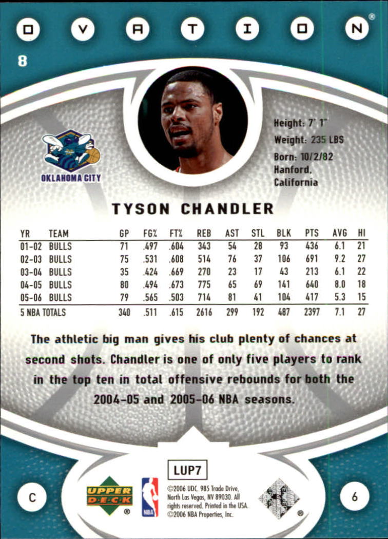 2006/2007 Ovation (Upper Deck) Basketball - Picture 213 of 227