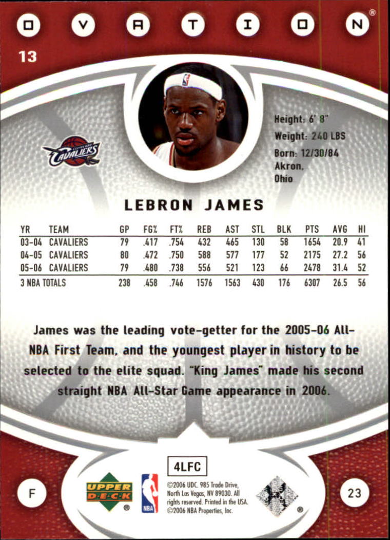 2006/2007 Ovation (Upper Deck) Basketball - Picture 203 of 227