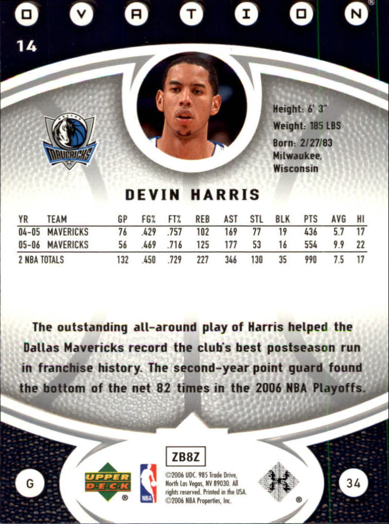 2006/2007 Ovation (Upper Deck) Basketball - Picture 201 of 227