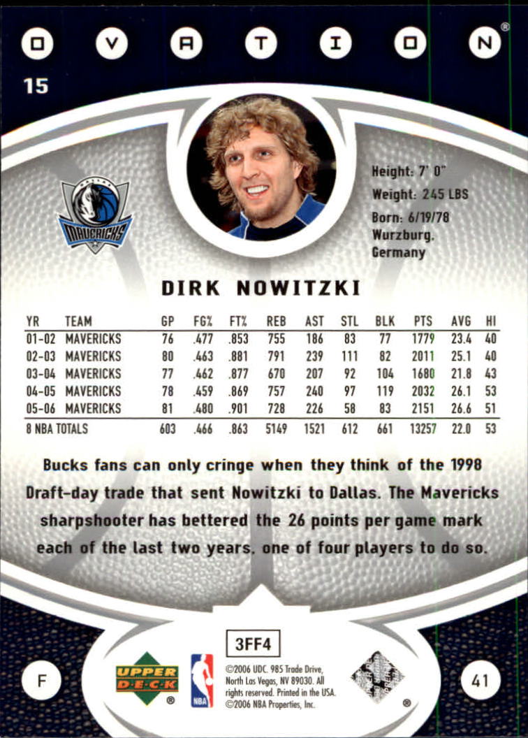2006/2007 Ovation (Upper Deck) Basketball - Picture 199 of 227