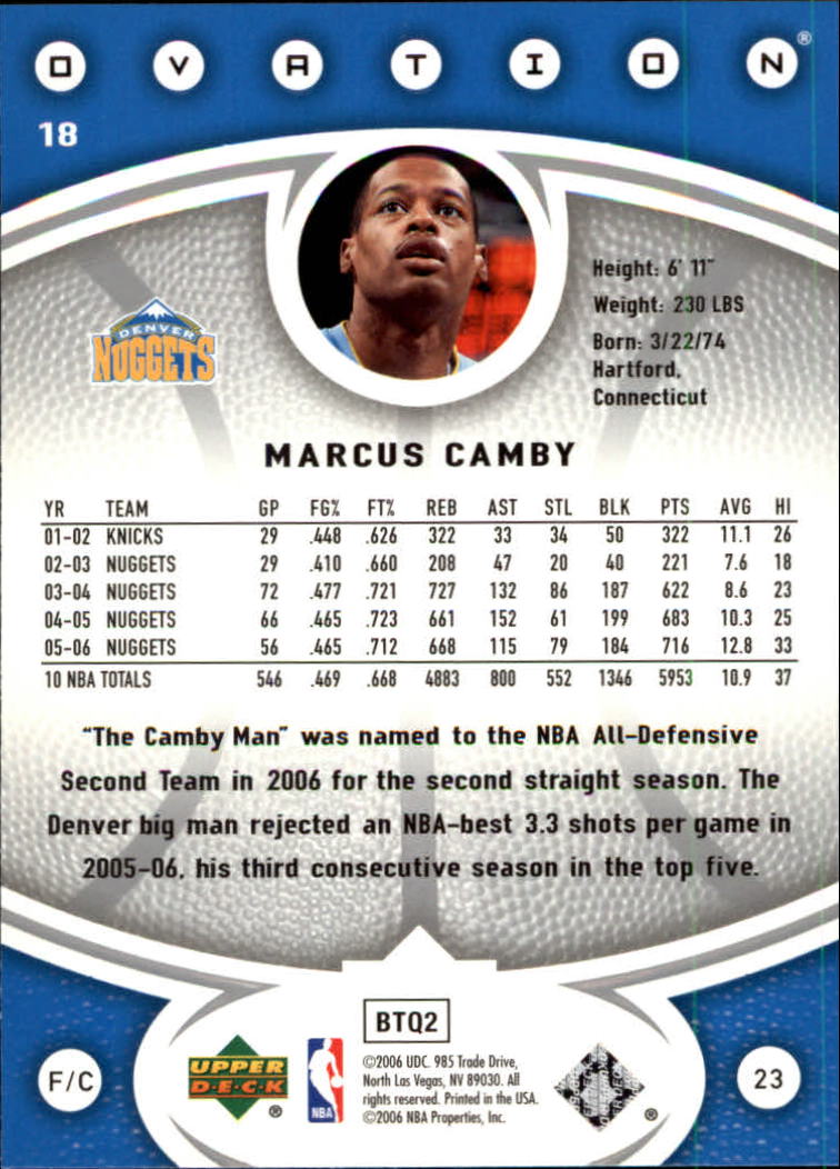 2006/2007 Ovation (Upper Deck) Basketball - Picture 193 of 227