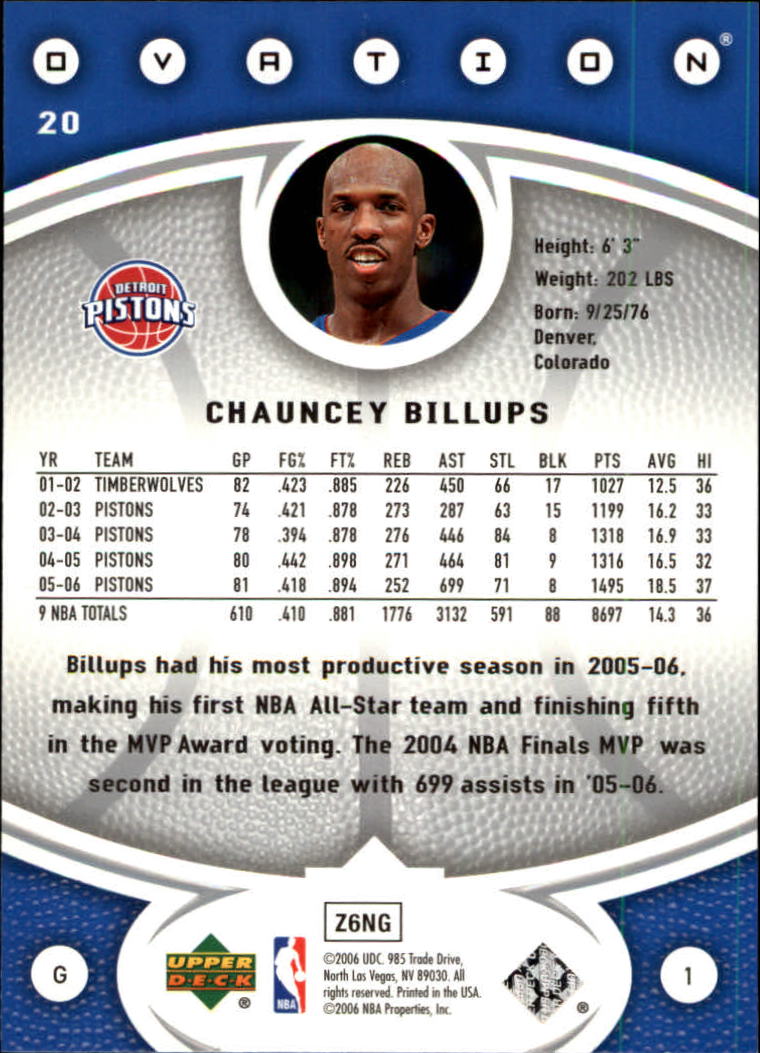 2006/2007 Ovation (Upper Deck) Basketball - Picture 189 of 227