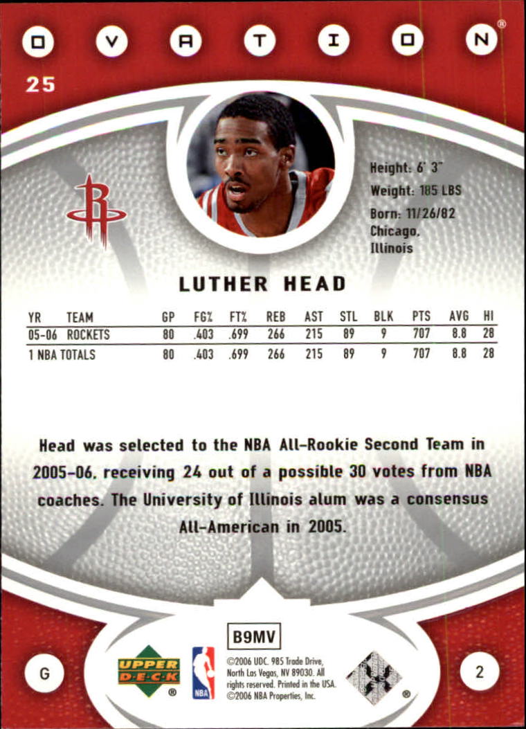 2006/2007 Ovation (Upper Deck) Basketball - Picture 179 of 227