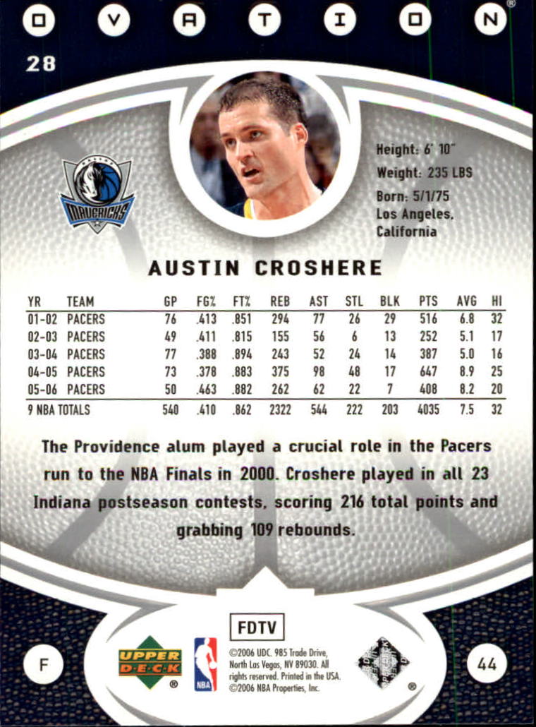 2006/2007 Ovation (Upper Deck) Basketball - Picture 173 of 227