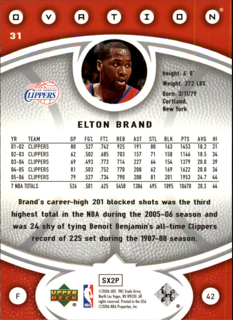 2006/2007 Ovation (Upper Deck) Basketball - Picture 167 of 227