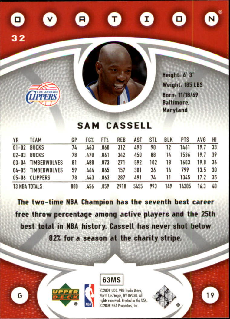 2006/2007 Ovation (Upper Deck) Basketball - Picture 165 of 227