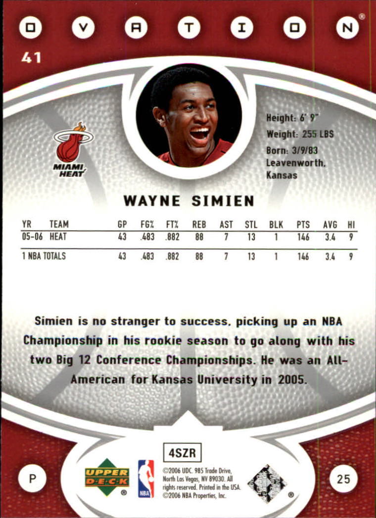 2006/2007 Ovation (Upper Deck) Basketball - Picture 149 of 227