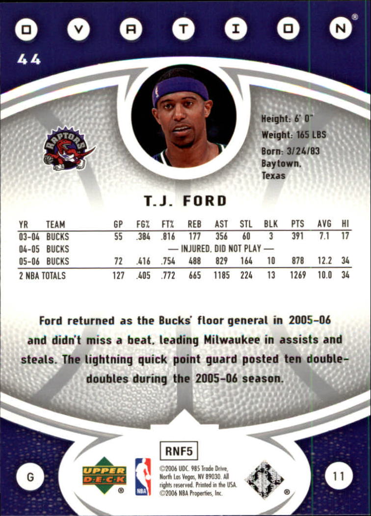 2006/2007 Ovation (Upper Deck) Basketball - Picture 143 of 227