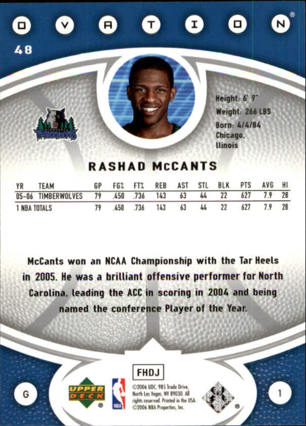 2006/2007 Ovation (Upper Deck) Basketball - Picture 135 of 227