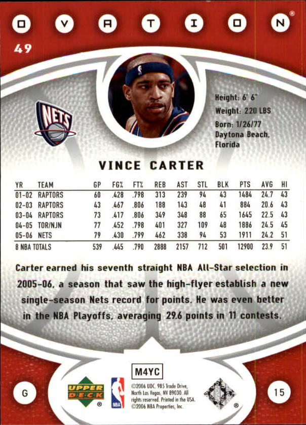2006/2007 Ovation (Upper Deck) Basketball - Picture 133 of 227