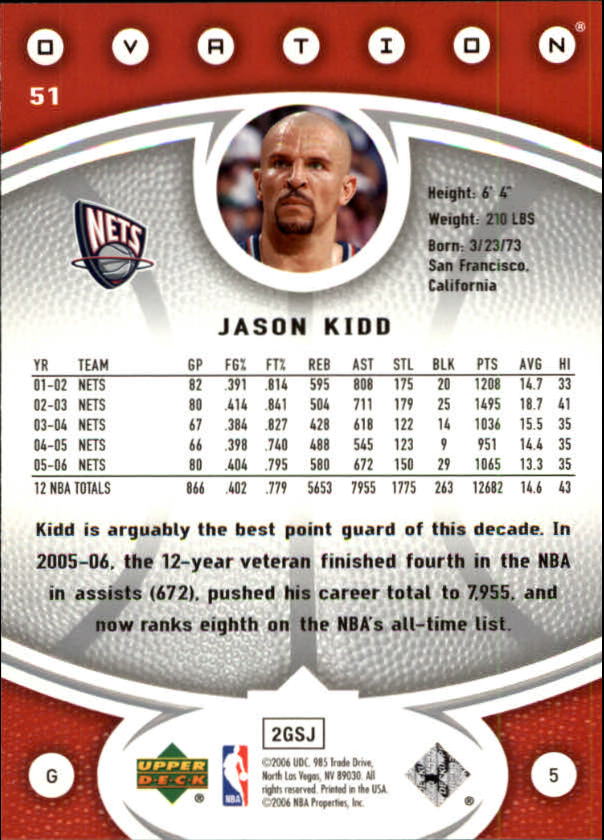 2006/2007 Ovation (Upper Deck) Basketball - Picture 129 of 227