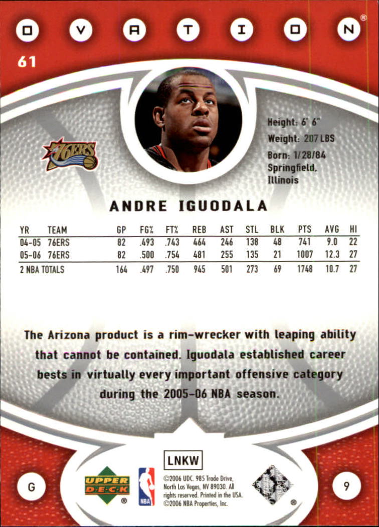 2006/2007 Ovation (Upper Deck) Basketball - Picture 109 of 227