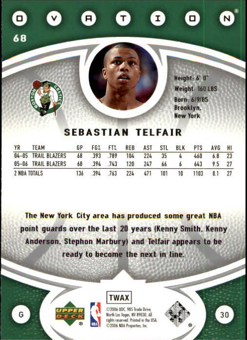 2006/2007 Ovation (Upper Deck) Basketball - Picture 97 of 227