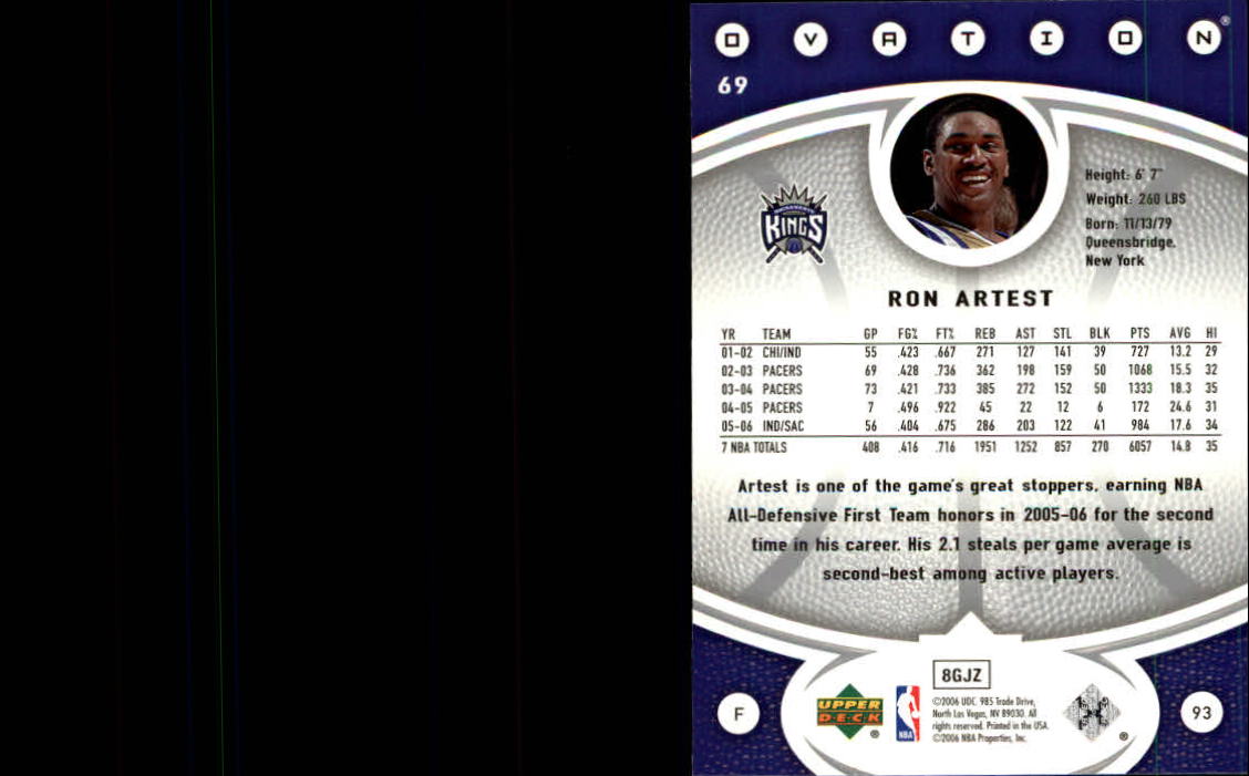 2006/2007 Ovation (Upper Deck) Basketball - Picture 95 of 227