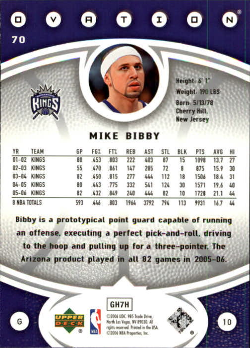 2006/2007 Ovation (Upper Deck) Basketball - Picture 93 of 227