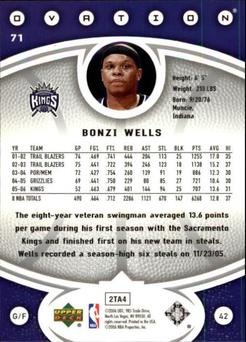 2006/2007 Ovation (Upper Deck) Basketball - Picture 91 of 227