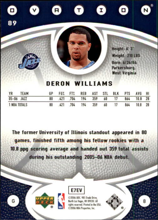 2006/2007 Ovation (Upper Deck) Basketball - Picture 55 of 227