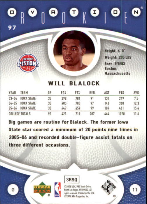2006/2007 Ovation (Upper Deck) Basketball - Picture 51 of 227