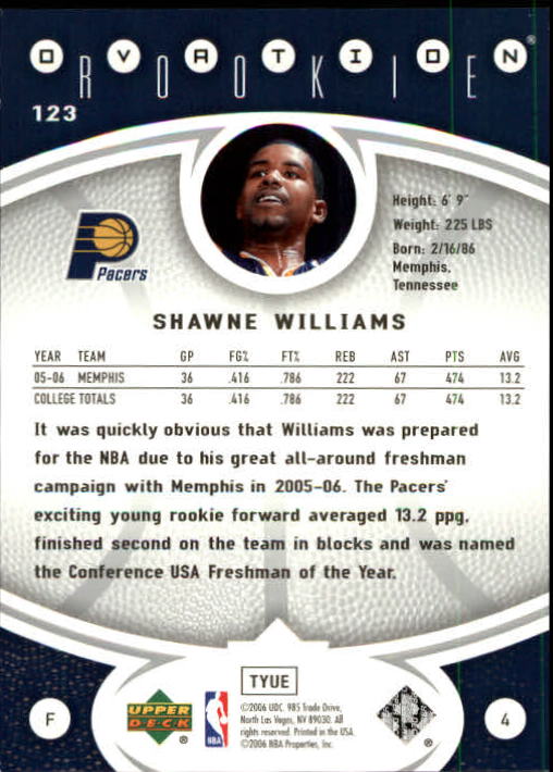 2006/2007 Ovation (Upper Deck) Basketball - Picture 45 of 227