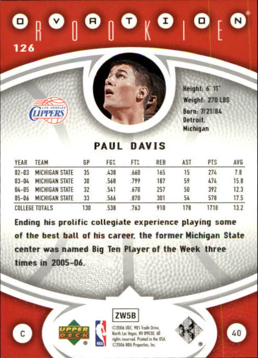 2006/2007 Ovation (Upper Deck) Basketball - Picture 43 of 227