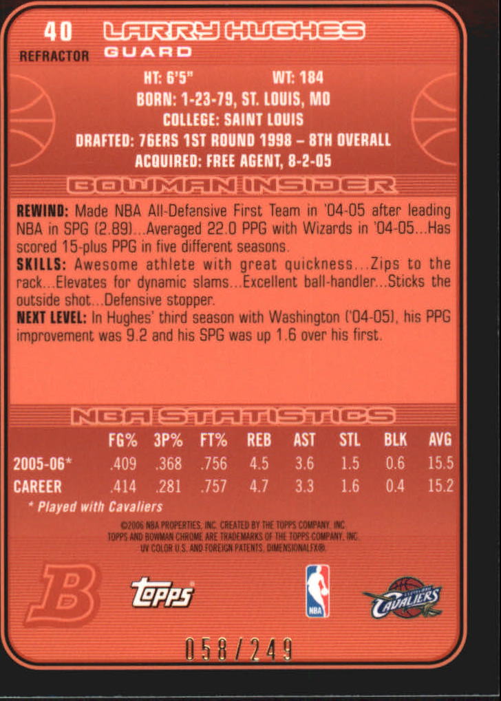 Bowman 2006-07 cromo refractor/refractores de baloncesto paralelo que eliges - Imagen 7 de 30