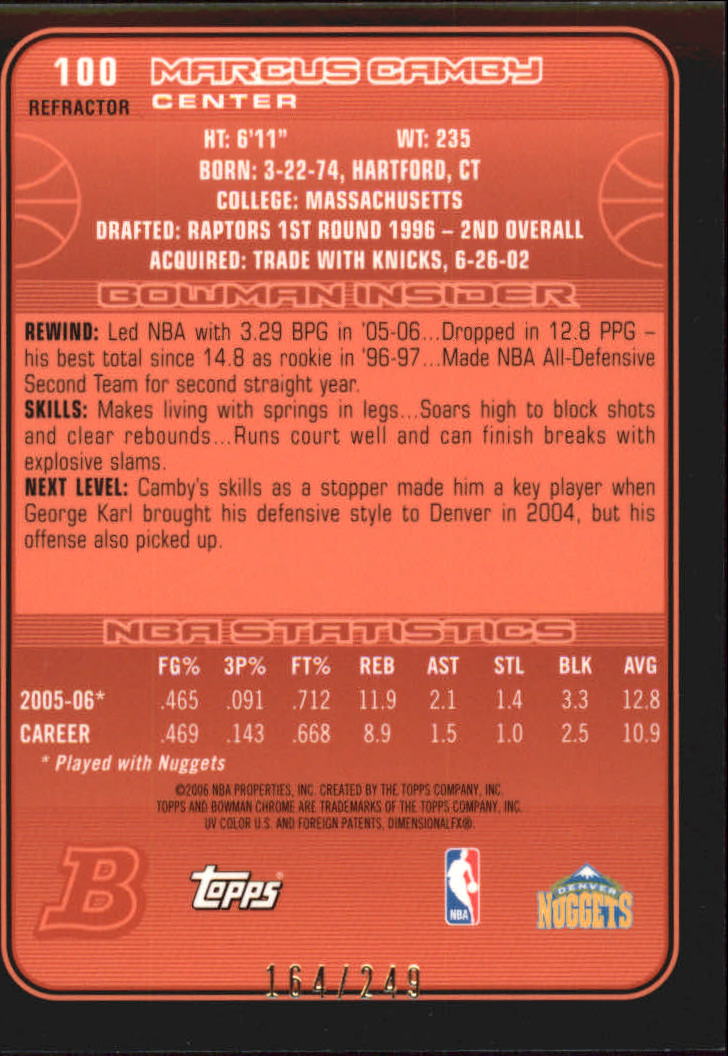 Bowman 2006-07 cromo refractor/refractores de baloncesto paralelo que eliges - Imagen 18 de 30