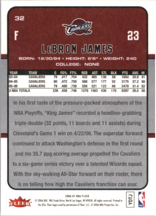 2006-07 Fleer Basketball Card Pick - Picture 65 of 490
