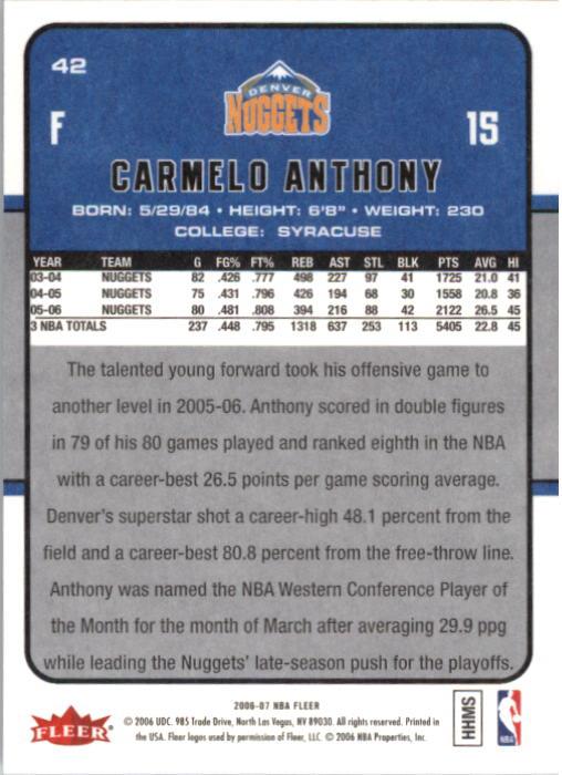 2006-07 Fleer Basketball Card Pick - Picture 85 of 490