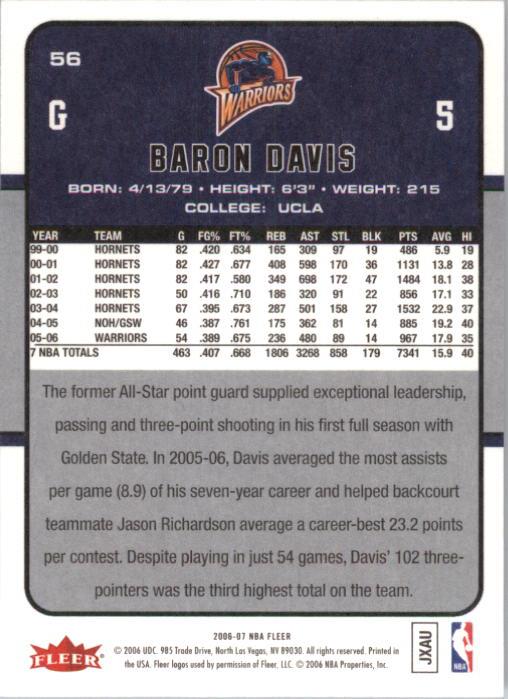 2006-07 Fleer Basketball Card Pick - Picture 113 of 490