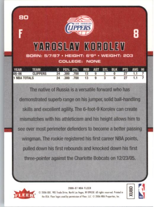 2006-07 Fleer Basketball Card Pick - Picture 161 of 490