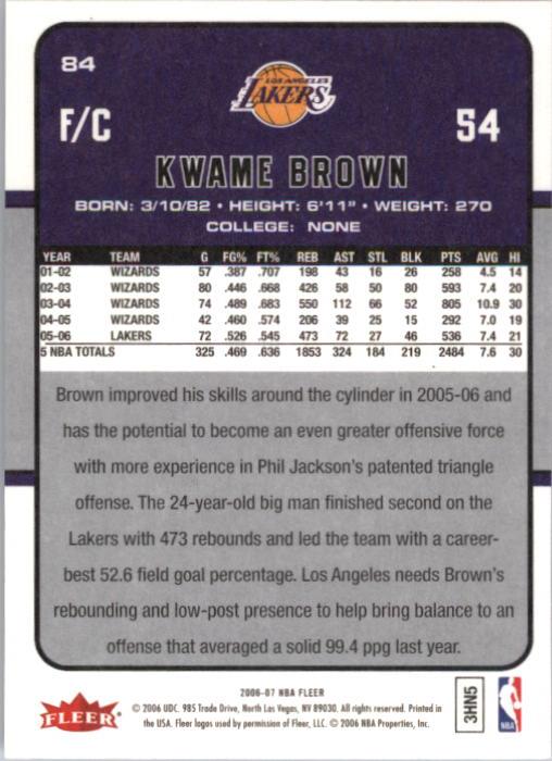 2006-07 Fleer Basketball Card Pick - Picture 169 of 490